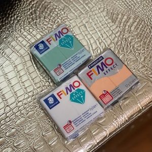 Set of 3 Fimo clay